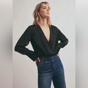 NEW Favorite Daughter The Date Blouse Bodysuit Womens Medium $198 Anthropologie
